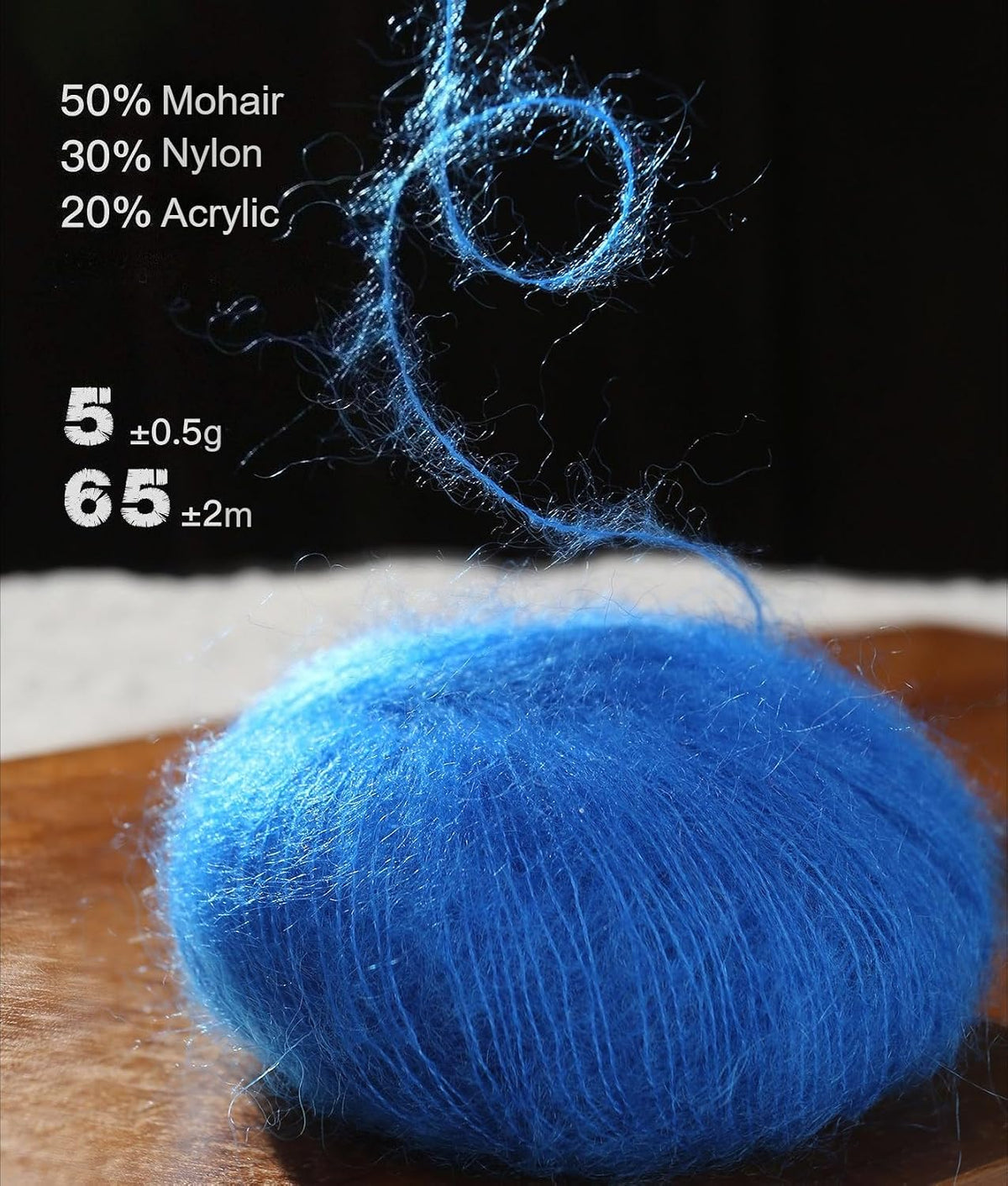 3Pack of 0.17oz/71yd Kid Mohair Lace Weight Yarn, Rosymormor Mini