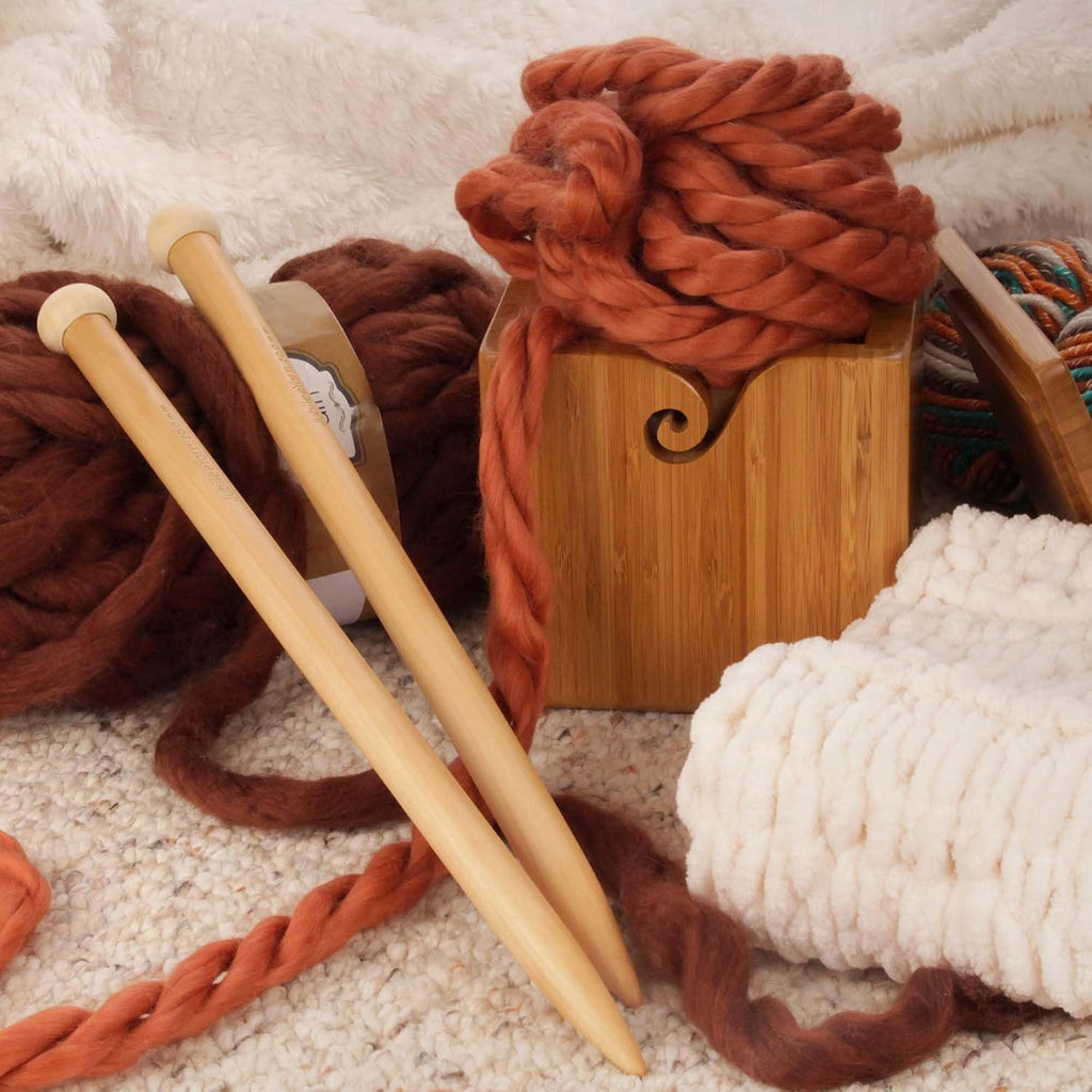 JubileeYarn Jumbo 16" Birch Knitting Needles - US 36 (20mm) - 1 Pair