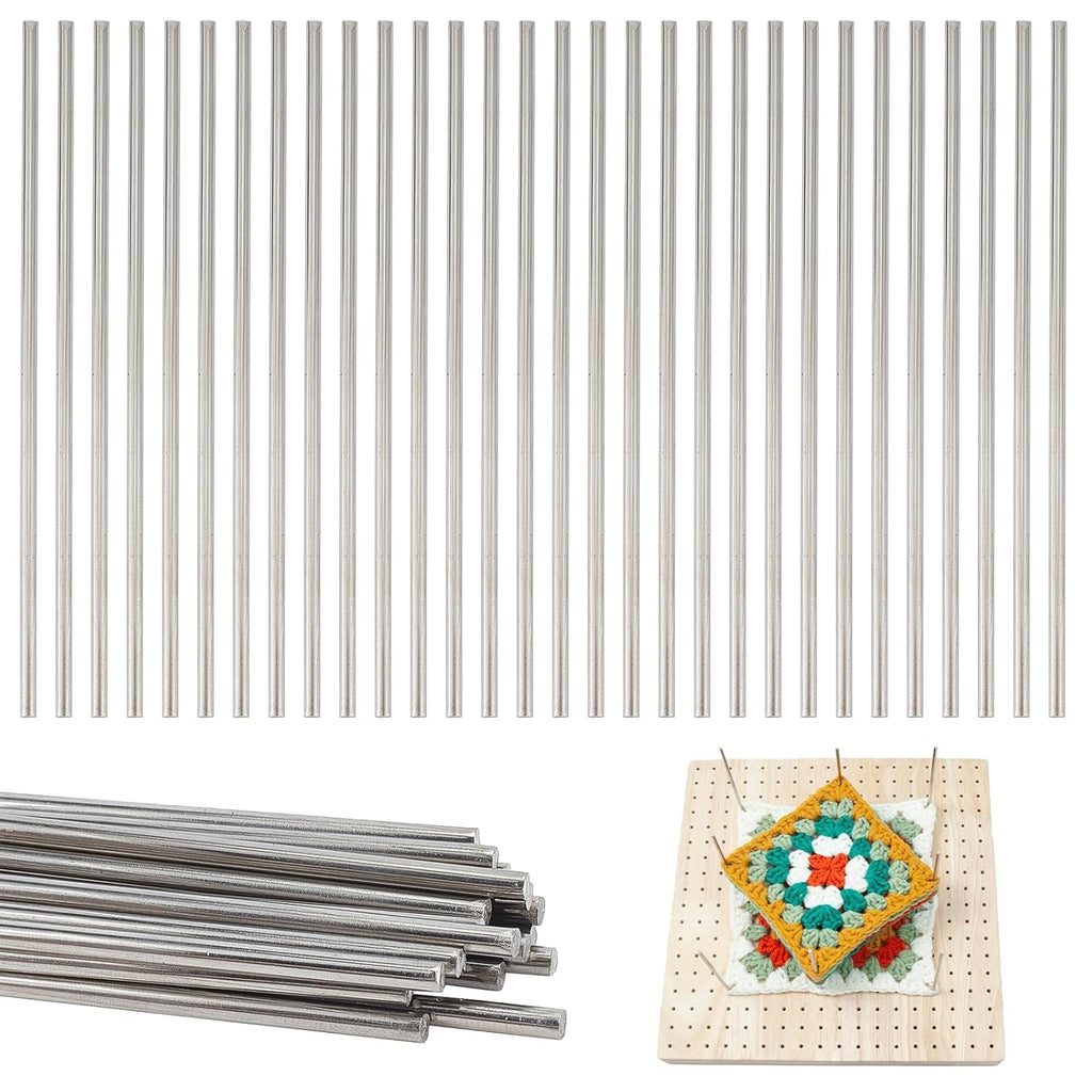 NICENEEDED 30 Pcs Blocking Board Pins, Stainless Steel Rods for