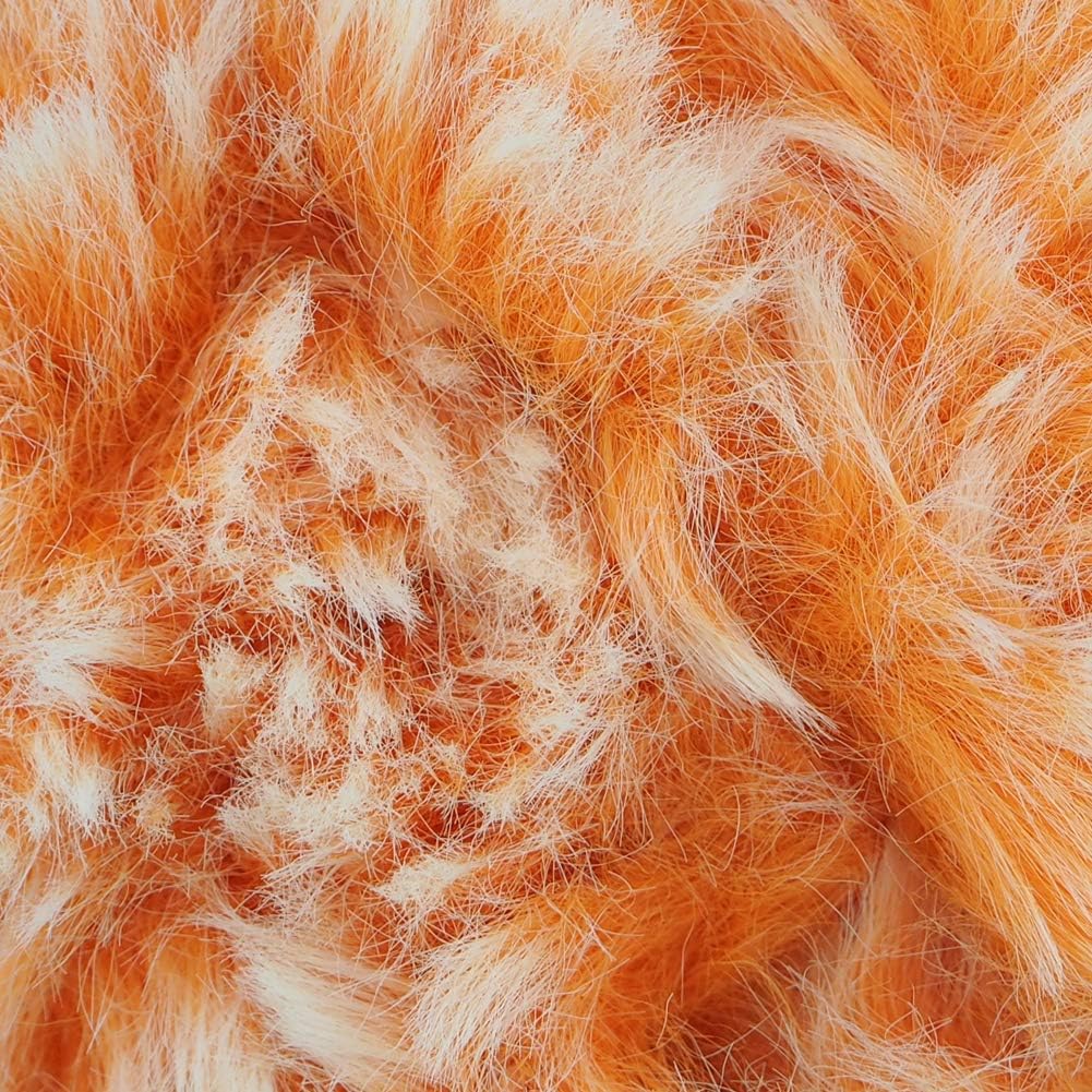 NICEEC 2 Skeins Soft Faux Fur Yarn 70yds,3.53oz- Orange
