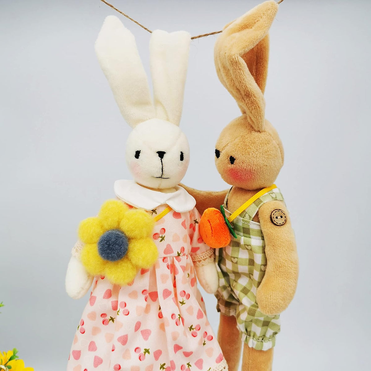 DIY Bunny Sewing Craft Kit, Handmade Fabric Project with Instructions