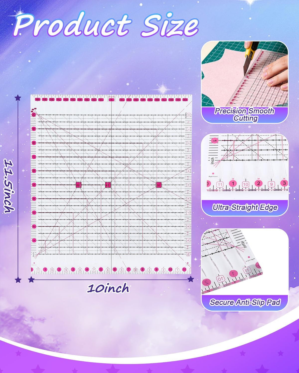 eZAKKA 20+1 Pack 10x10 Inch Cotton Fat Quarters Fabric Bundles & Quilt
