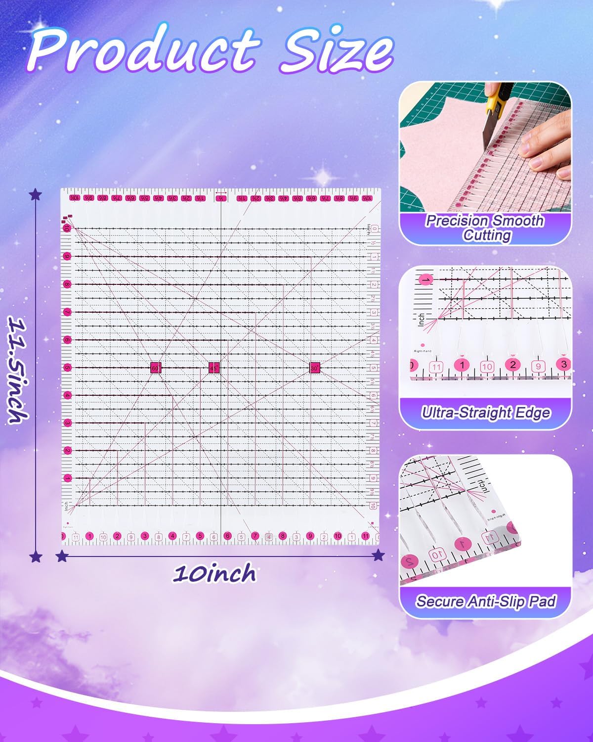 eZAKKA 20+1 Pack 10x10 Inch Cotton Fat Quarters Fabric Bundles & Quilt