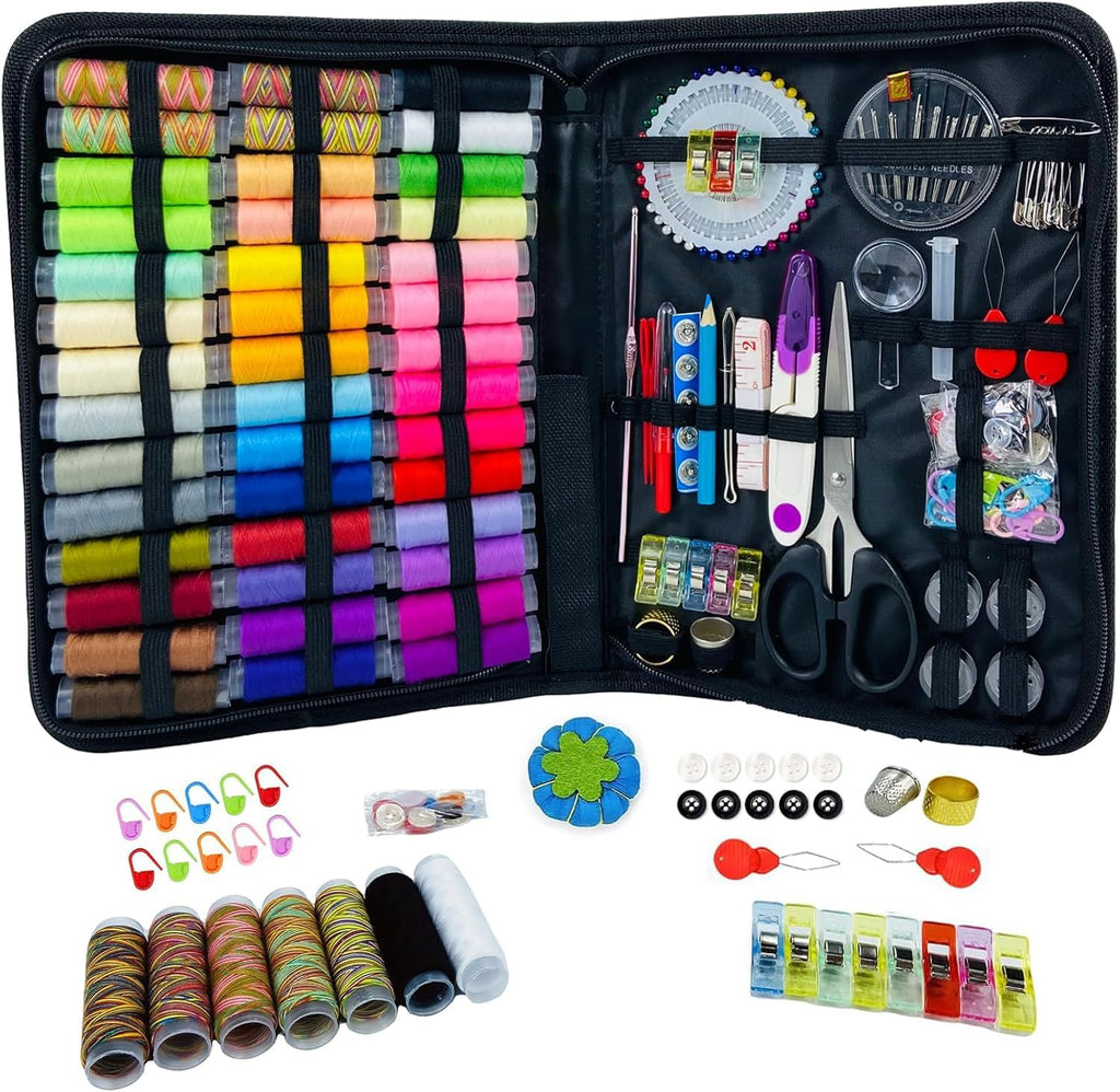 HYHJMISTY Sewing kit, Needle and Thread Kit for Sewing, 186 Pcs Sewing