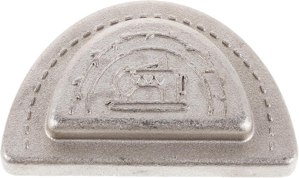 Cast Iron Fabric Pattern Weight for Sewing, Semicircle Silver