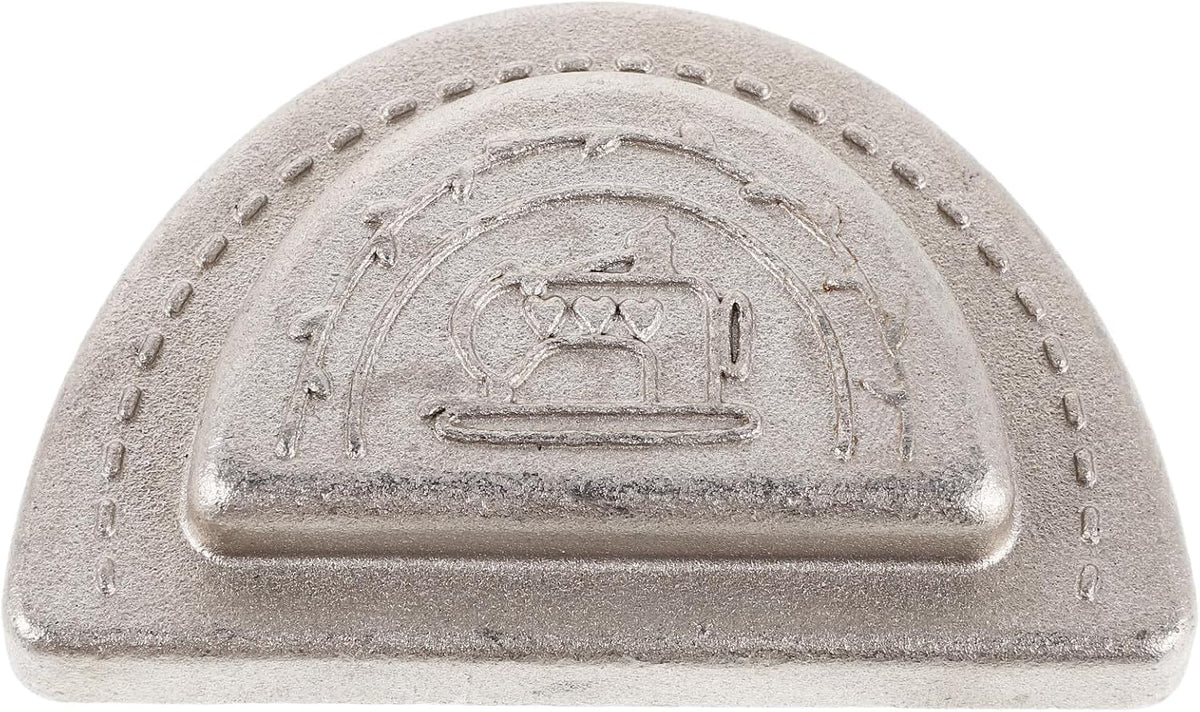 Cast Iron Fabric Pattern Weight for Sewing, Semicircle Silver