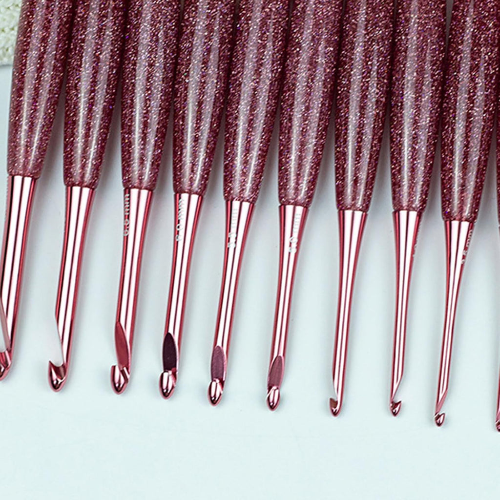 Aluminum Crochet Hook with Comfortable Resin Handle Ergonomic Grip
