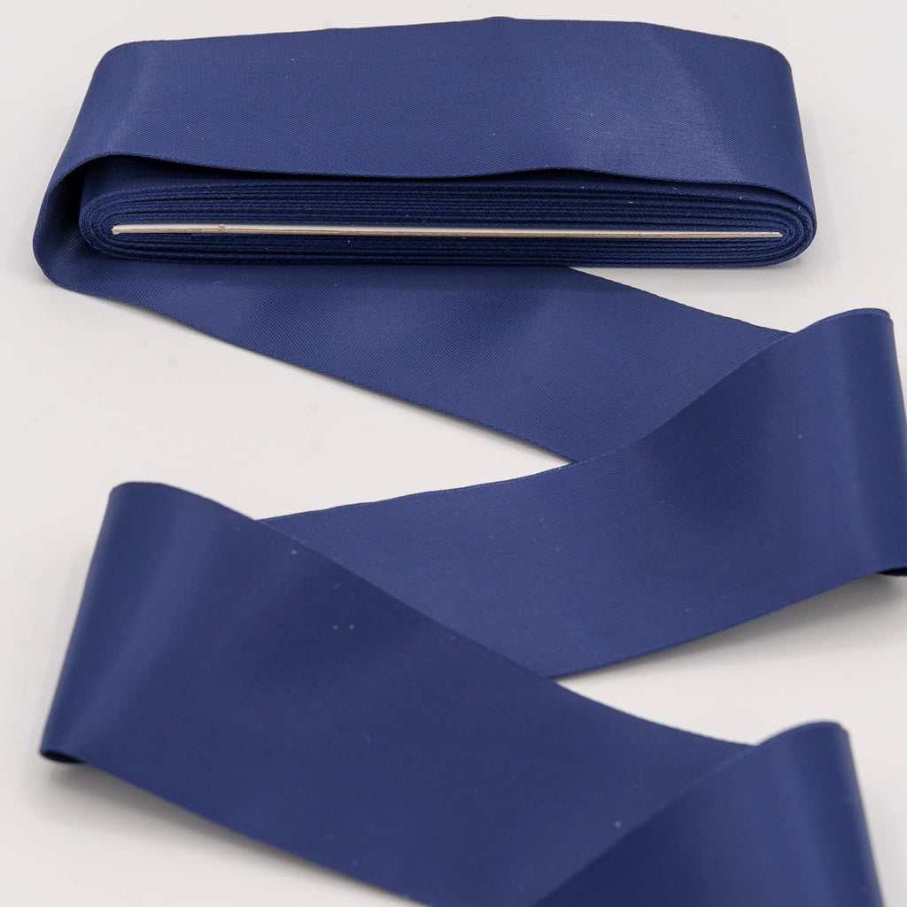 Navy Blue Satin Blanket Binding 2 Inch x 4.75 Yards - Pre-Folded 100%