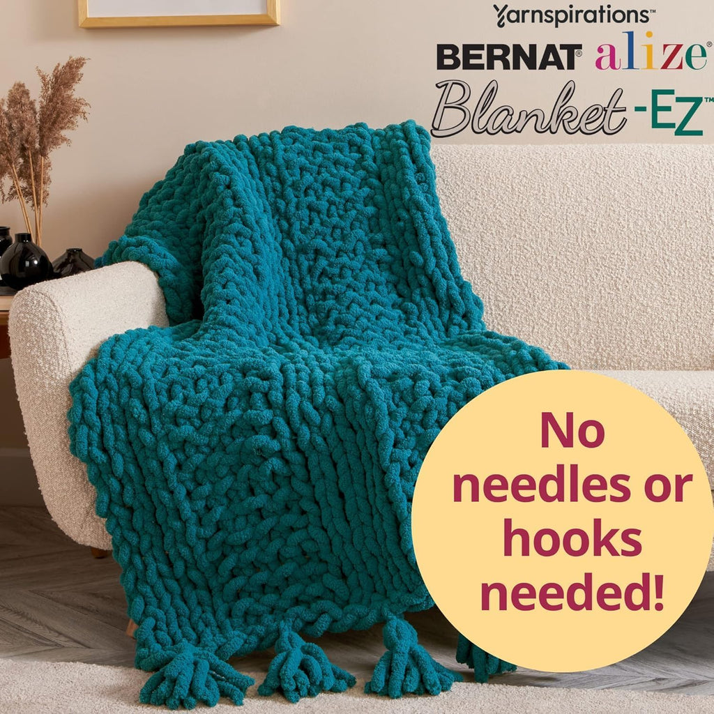 Bernat Alize Blanket-EZ Yarn, Denim Blues
