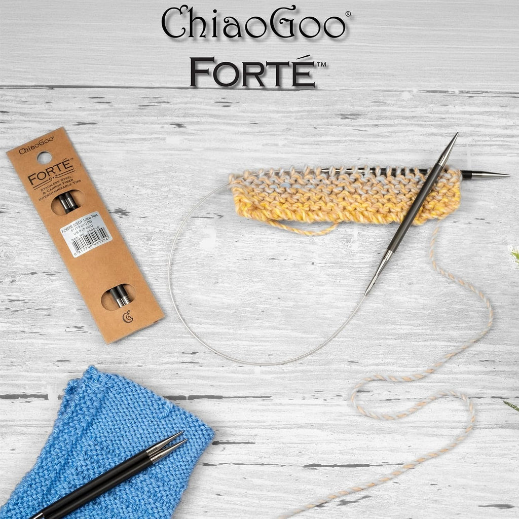ChiaoGoo Forte 4-Inch, US 11 (8 mm) [L] IntChg. Circular Needle Tips