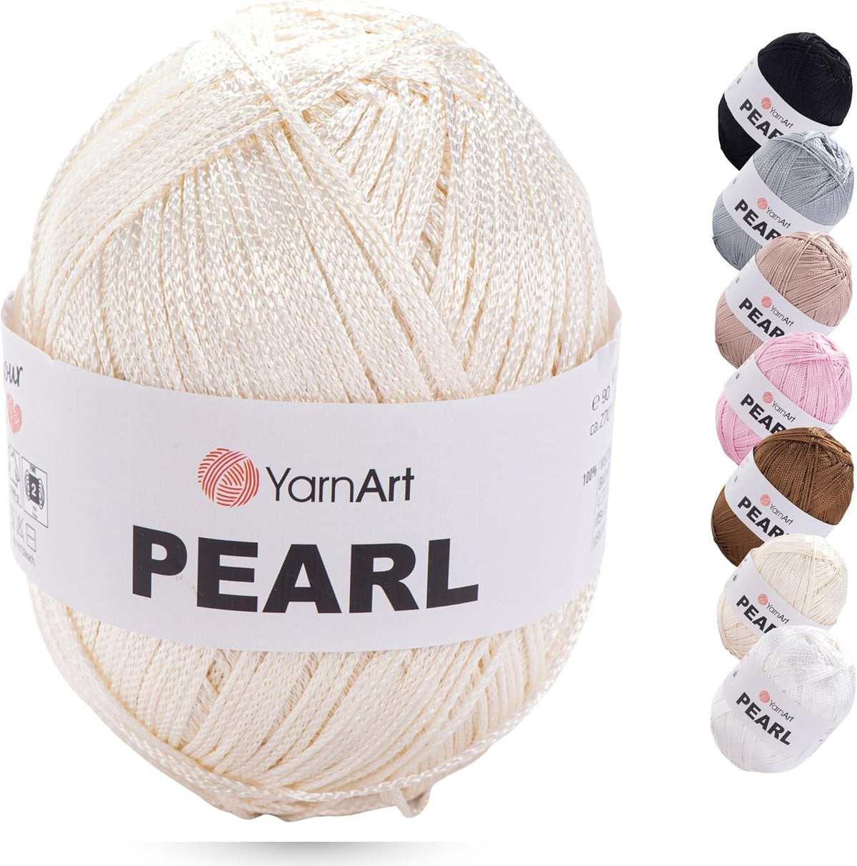YarnArt Pearl - 100% Viscose Silky Shine Yarn, Lightweight & Soft