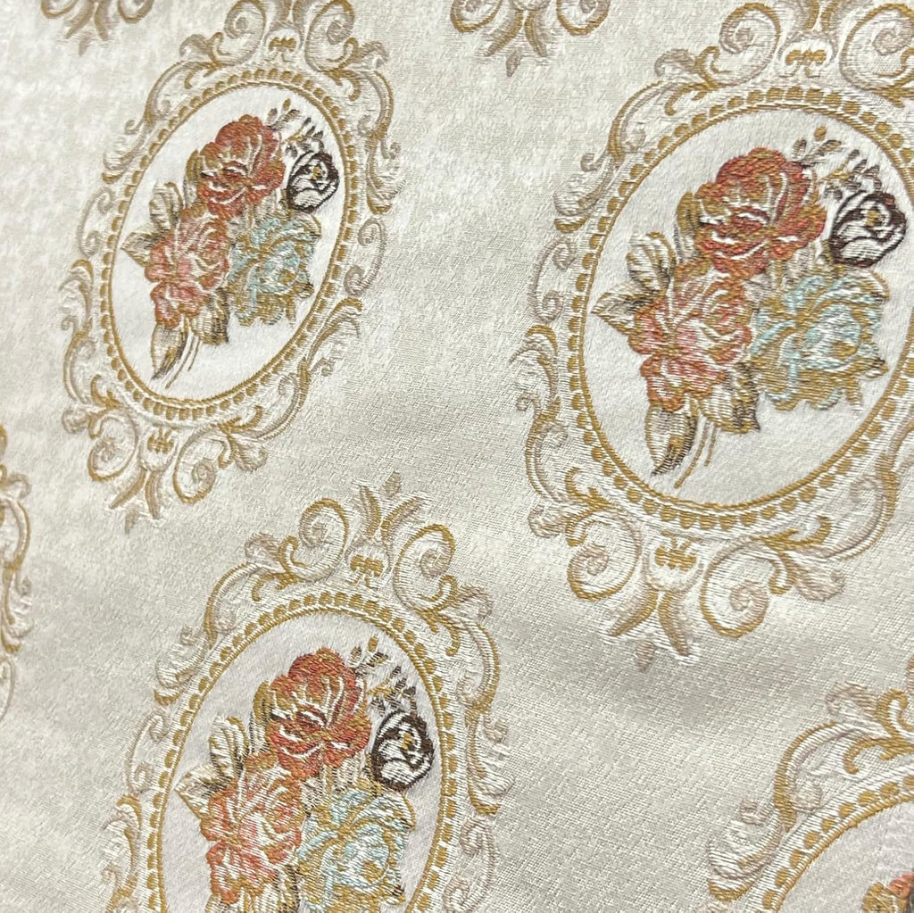 Luxurious Woven Jacquard Victorian Mirror Floral Design Heavy