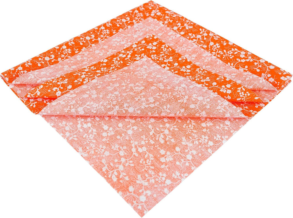 7PCS Flower Cotton Fabric Squares 20" x 20" Fat Quarter Fabric Bundles