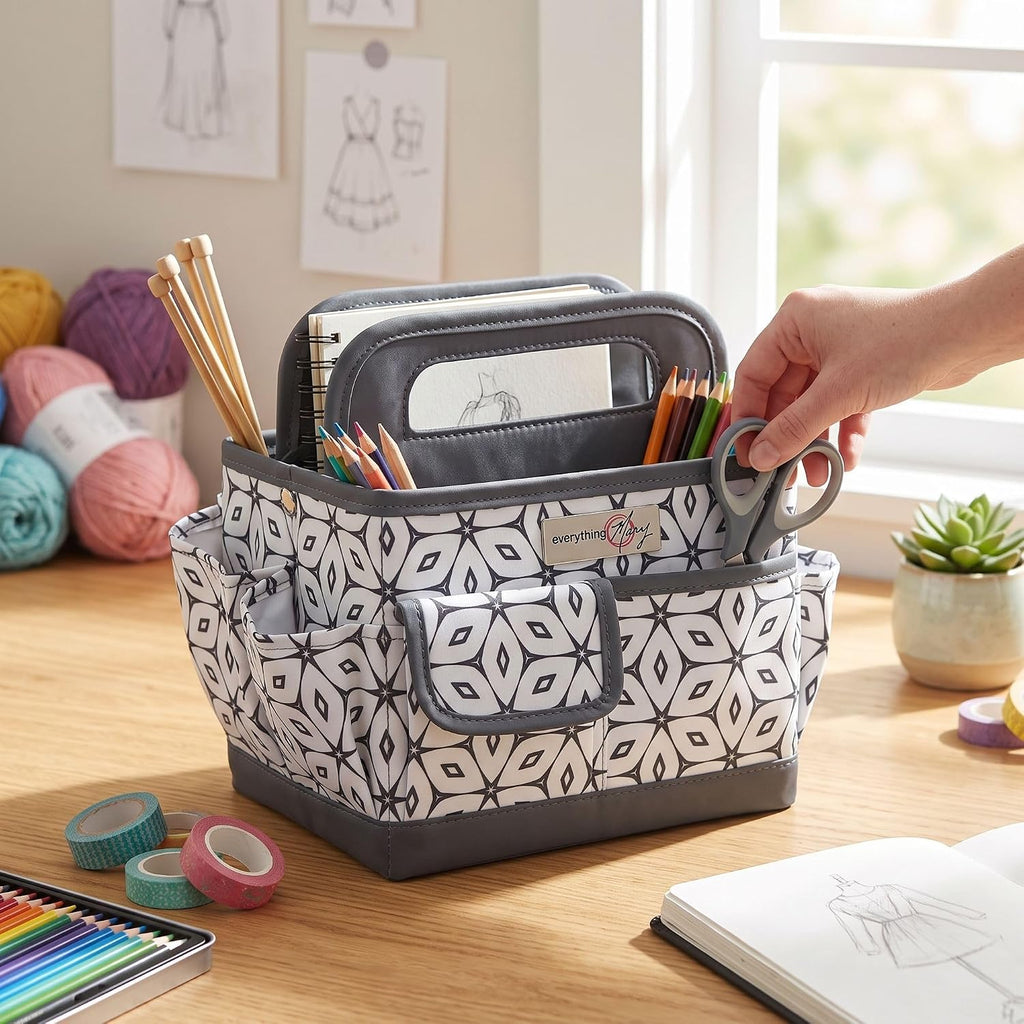 Everything Mary Desktop Organizer Caddy – Collapsible Craft & Sewing
