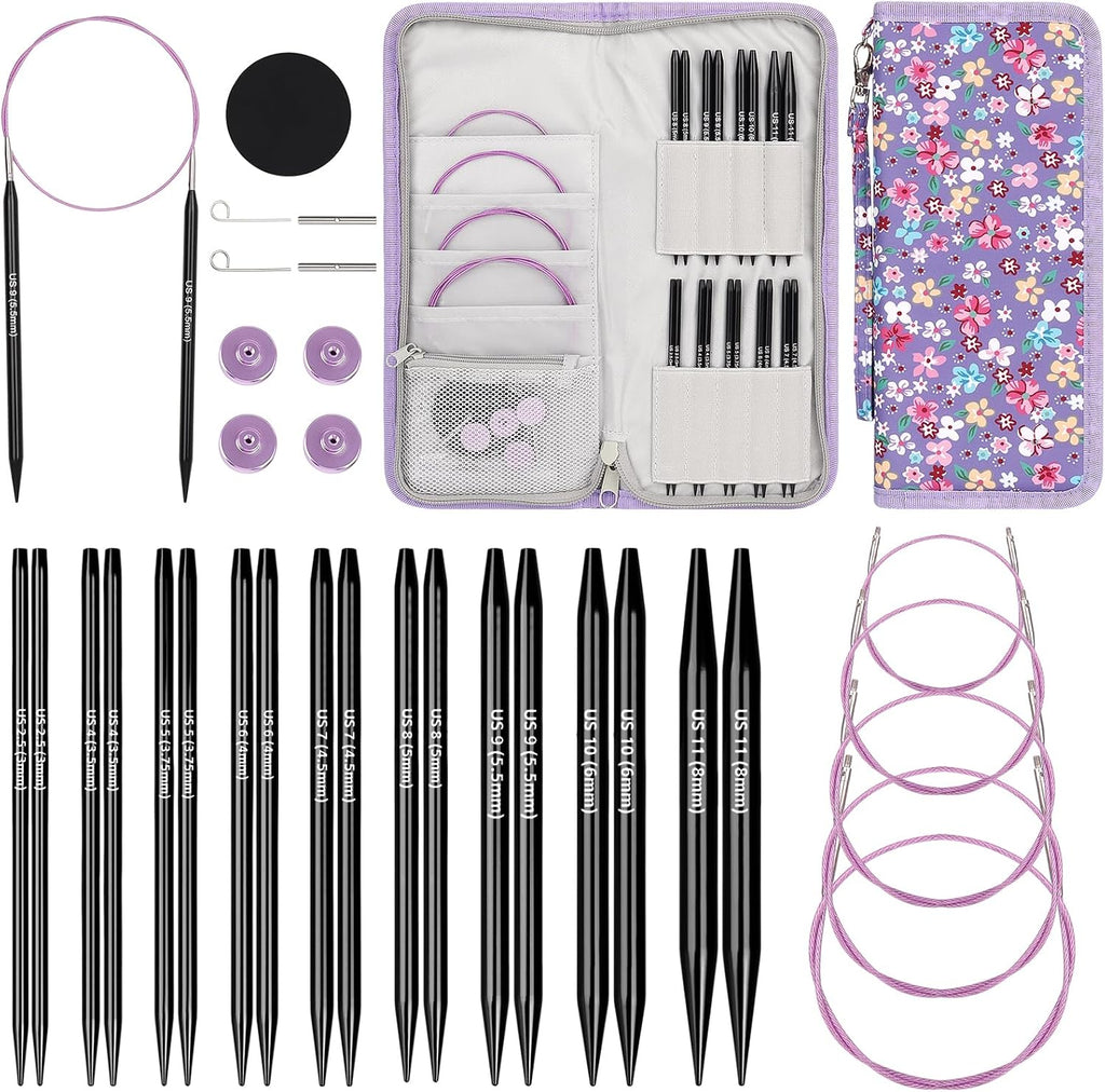 Katech Interchangeable Knitting Needles Set- 9 PRS Circular Knitting