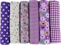 UOOOM 6pcs 50 x 50cm Patchwork Cotton Fabric DIY Handmade Sewing