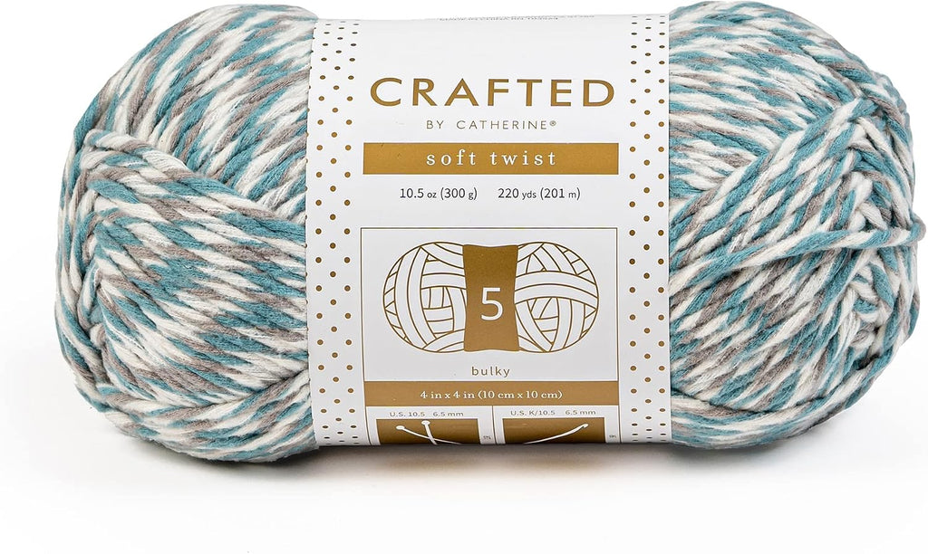 Crafted By Catherine Soft Twist Yarn - 2 Pack (220 Yards Each Skein)