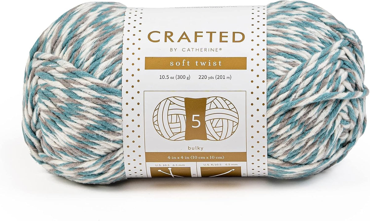 Crafted By Catherine Soft Twist Yarn - 2 Pack (220 Yards Each Skein)