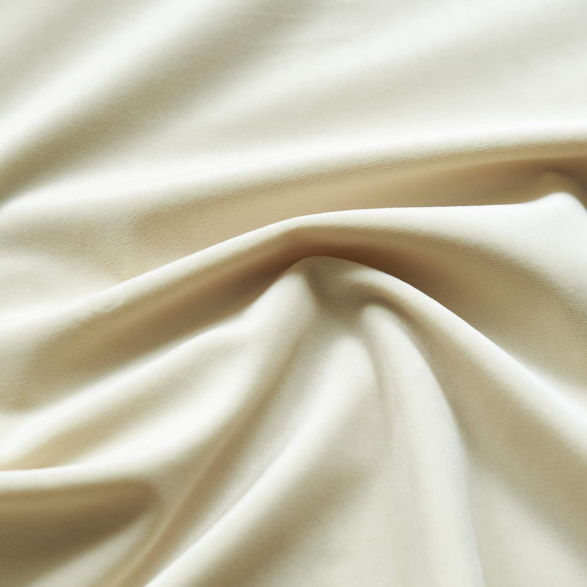 Solid Drapery/Upholstery Soft Velvet Fabric Color Cream by The Yard