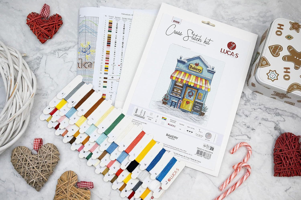 Luca-S counted cross stitch kit "Bakery", 17x20cm