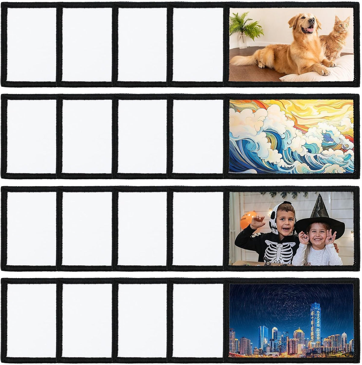 20 Pieces Sublimation Hot Press Blank Patch Printed Hat Embroidery