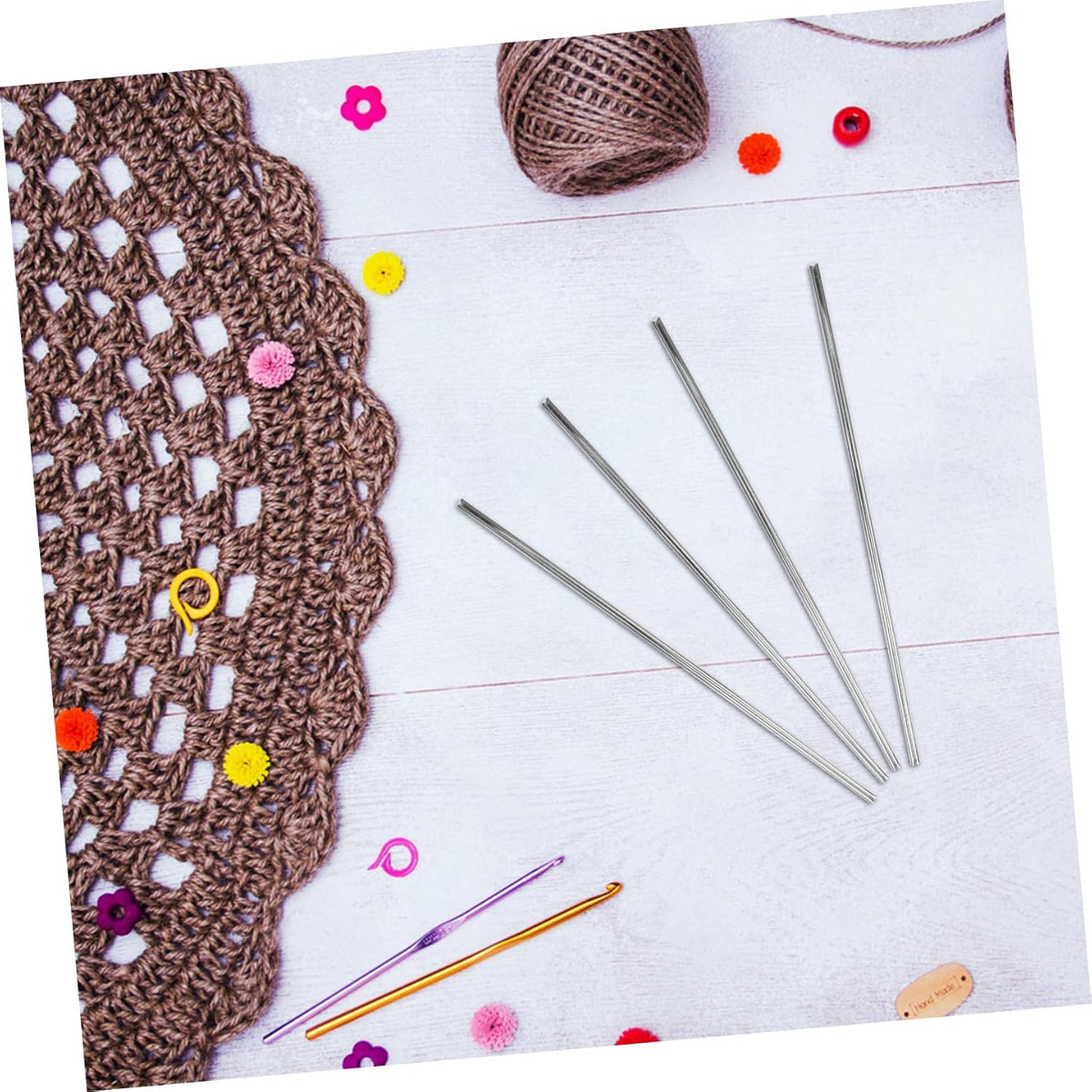 50pcs Steel Pins for Crochet Board Blocking, Knitting Supplies