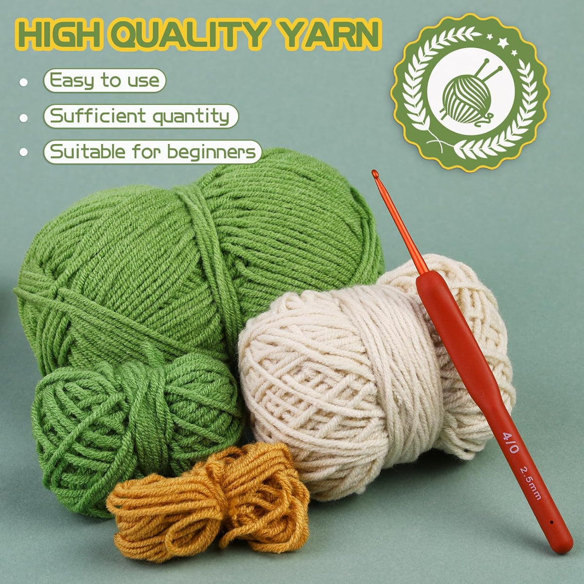 kdafio 3 Pcs Crochet Plants Kit Hanging Plants Crochet Kit for
