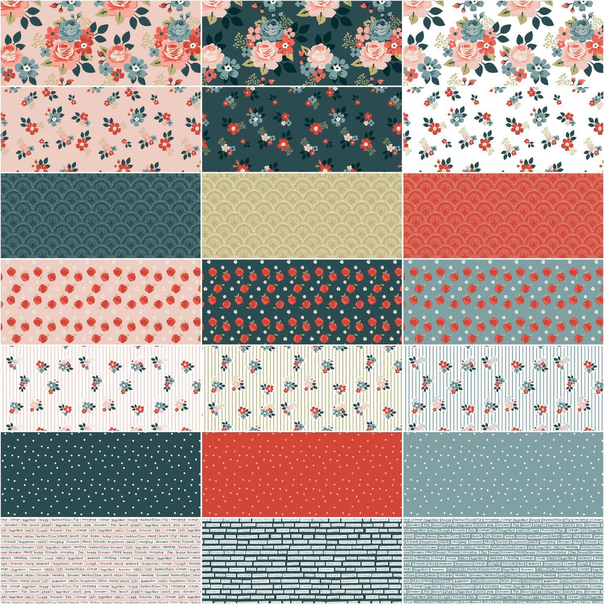Dani Mogstad Vintage Charm Rolie Polie 40 2.5-inch Strips Jelly Roll