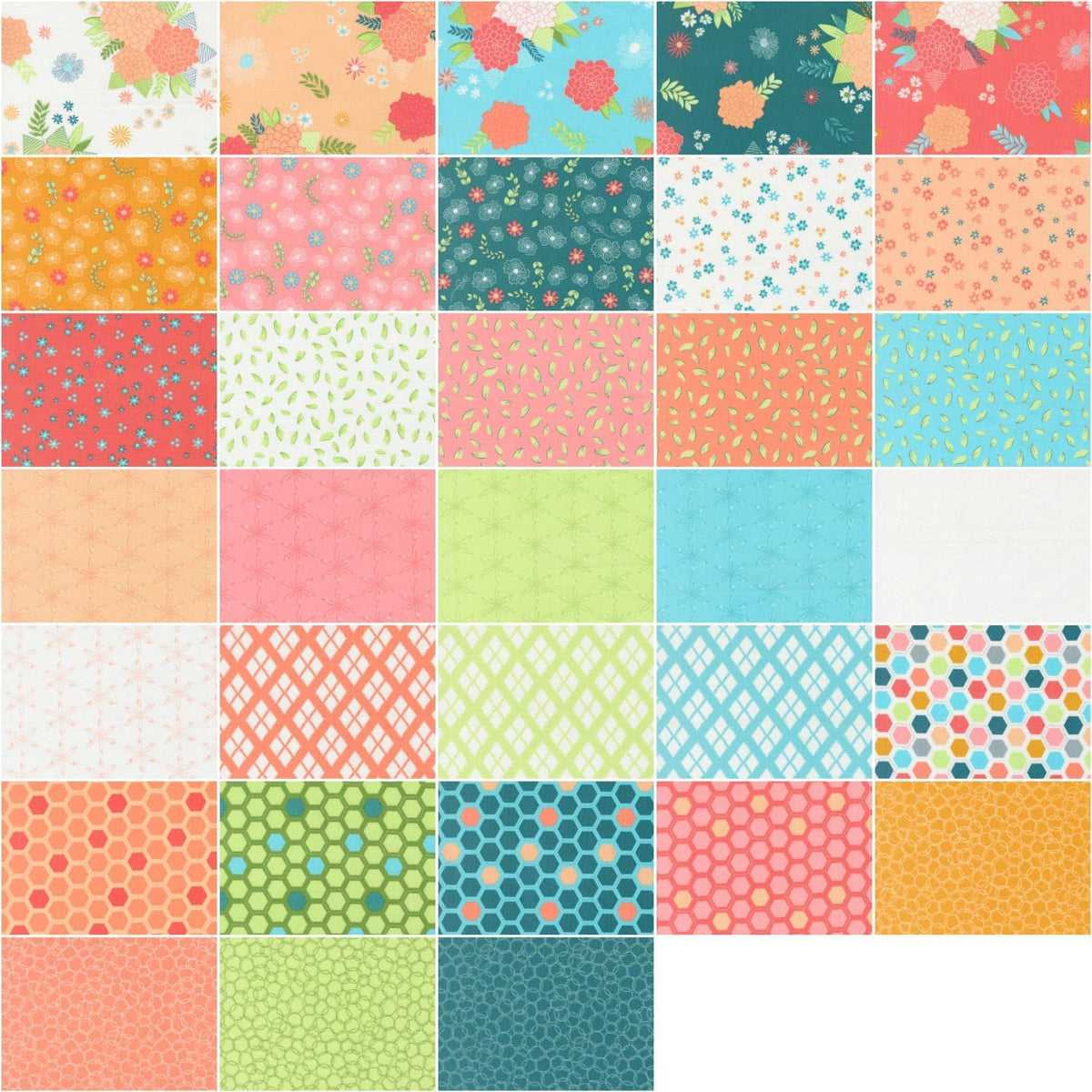 Honeyed Horizon Charm Pack by Keri Anguiano 5-inch Precut Fabric