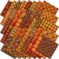 JarThenaAMCS 40 Pcs Fall Cotton Fabric Bundles Orange Yellow Buffalo
