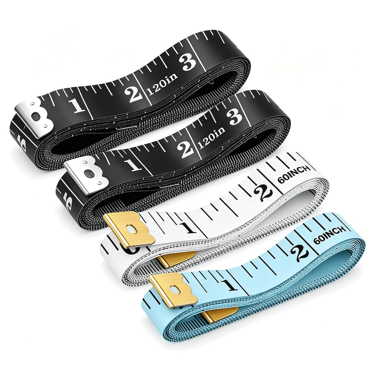 4 Pack Soft Tape Measure Body Measuring Tape, 120inch and 60inch Soft
