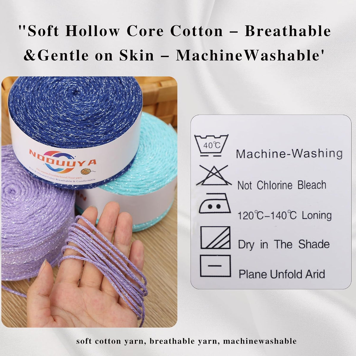 Ombre Gradient Yarn Cake 2 Pack – 400g Metallic Glitter Yarn CYC 4