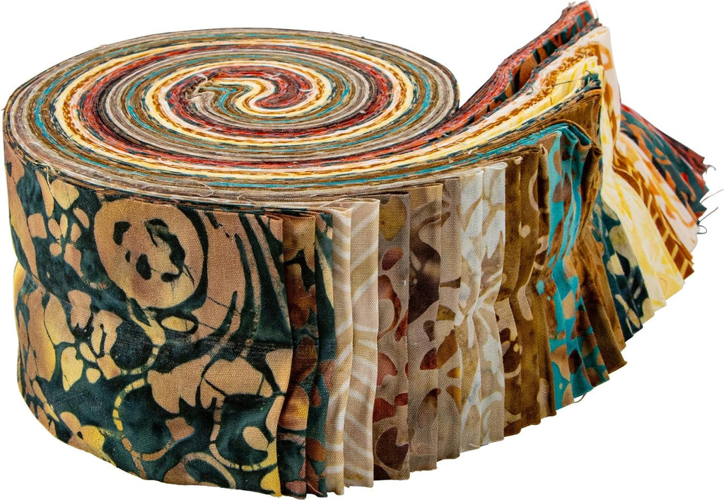 Expressions Batiks Landscape Floreale Rolie Polie 40 2.5-inch Strips