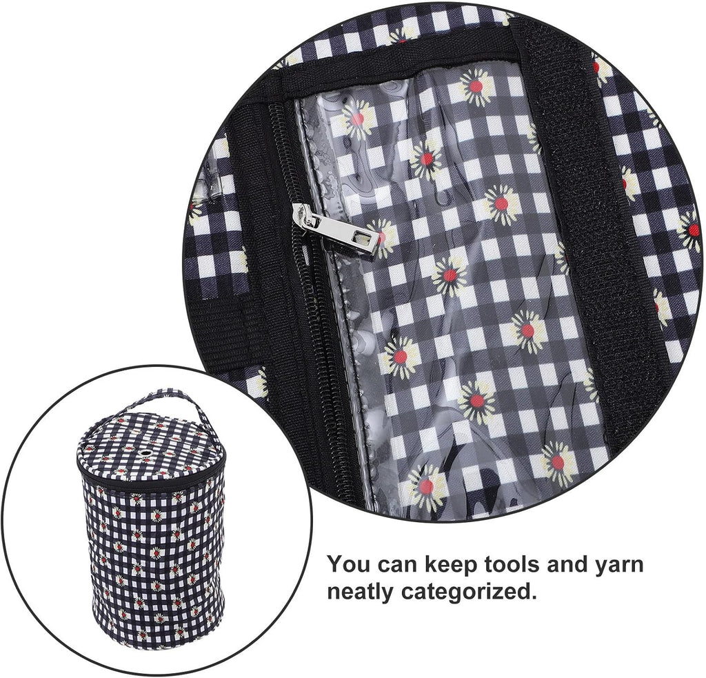 Crochet Hook Organizer Case, with Handle Detachable Yarn Storage Roll