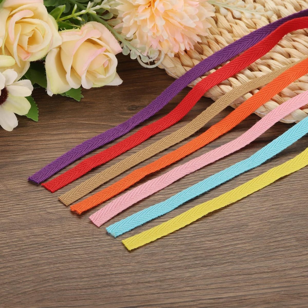 PATIKIL Cotton Twill Tape 1/4 Inch 10 Yards 100% Cotton Ribbon Bias