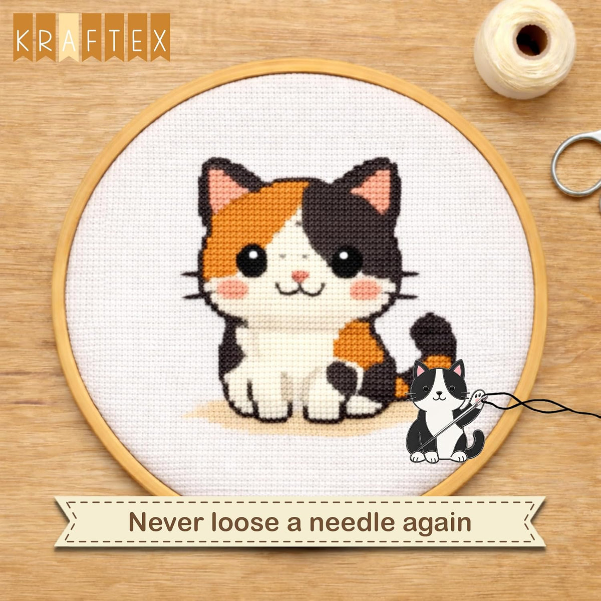 Kraftex Magnetic Needle Minder. Needleminder for Embroidery & Sewing.