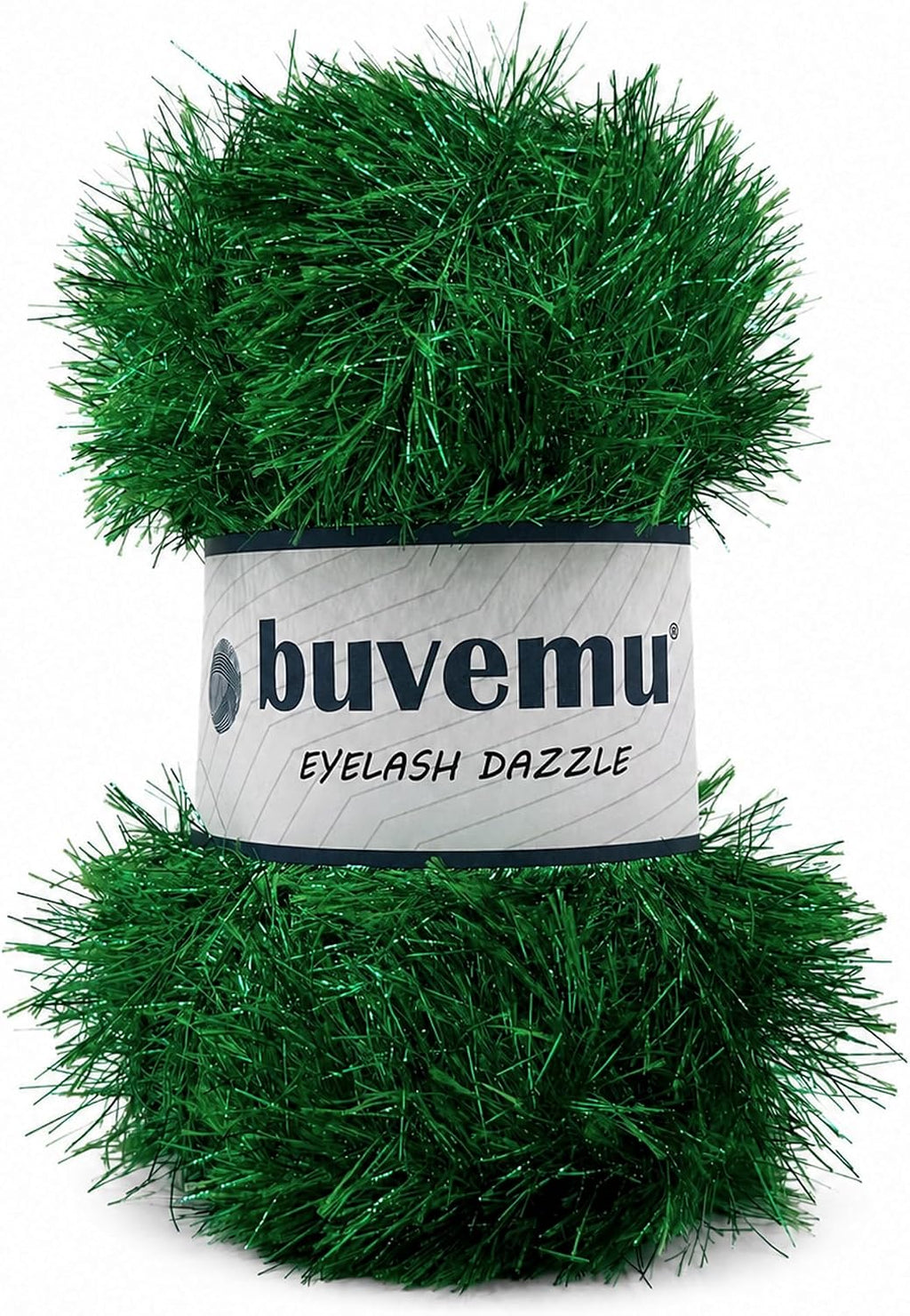 Eyelash Dazzle Yarn, Metallic Sparkle Fun Fur, Pine Tree Green