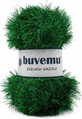 Eyelash Dazzle Yarn, Metallic Sparkle Fun Fur, Pine Tree Green