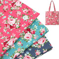 3 Pcs Floral Cotton Fabric by the Yard 63 X 36 in, 3 Yards