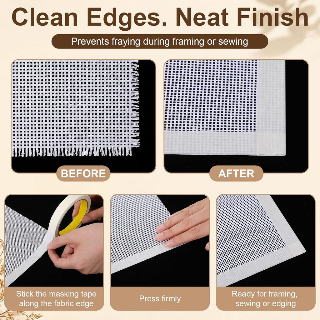Moukeren 7 Pcs 12 x 14 Inches Needlepoint Canvas Starter Kit Include