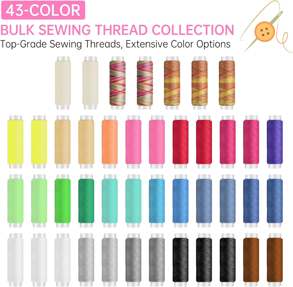 212PCS Sewing Kit for Adults, Portable Hand Sewing Kit with 43XL