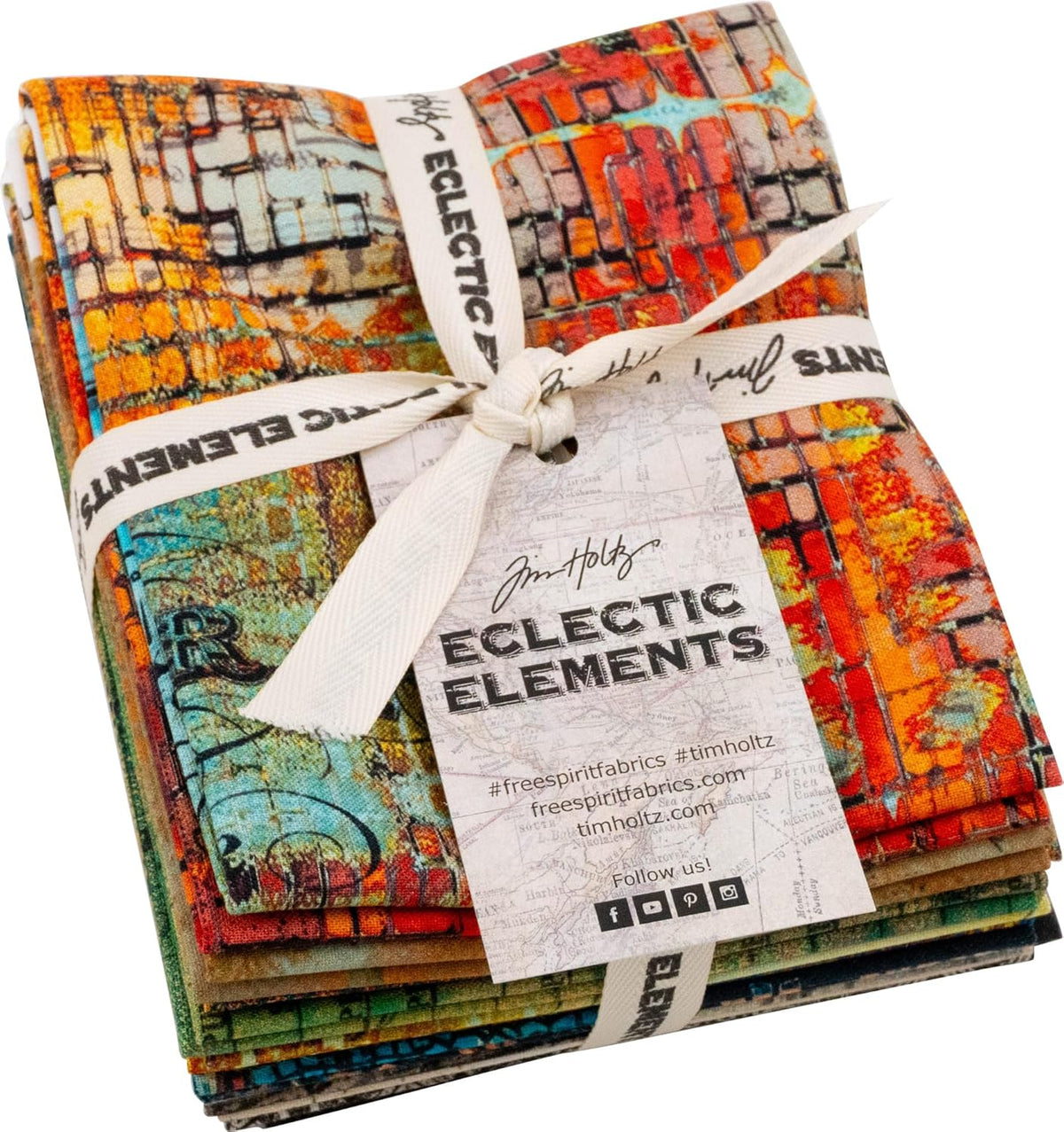Abandoned Fat Quarter Bundle (10 Pieces) by Tim Holtz Eclectic