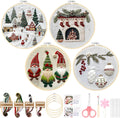 Christmas Embroidery Kit with Four Winter Patterns for Holiday