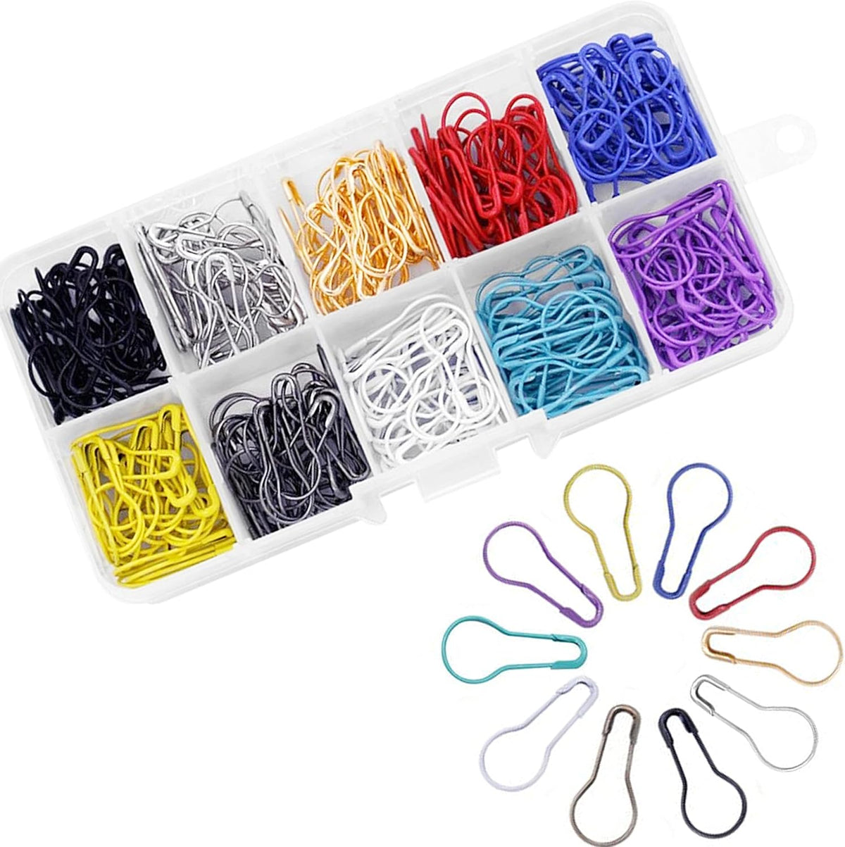 300 Pieces Safety Bulb Pins, Crochet Stitch Markers, Safety Metal Pins