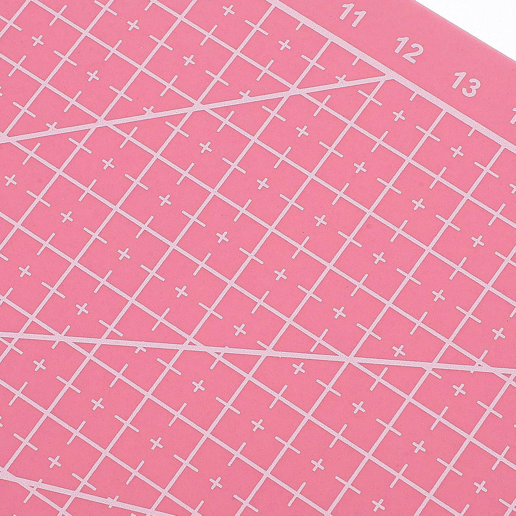 2pcs A5 Pink Double-sided Self-healing PVC Cutting Mat with Grid Lines
