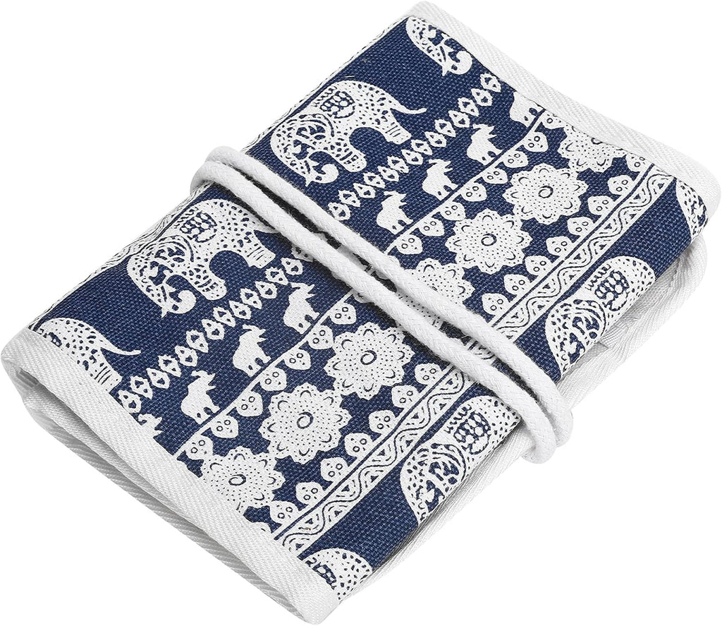 SENECESLI Knitting Needles Case Crochet Hooks Storage Bag Needle Owl