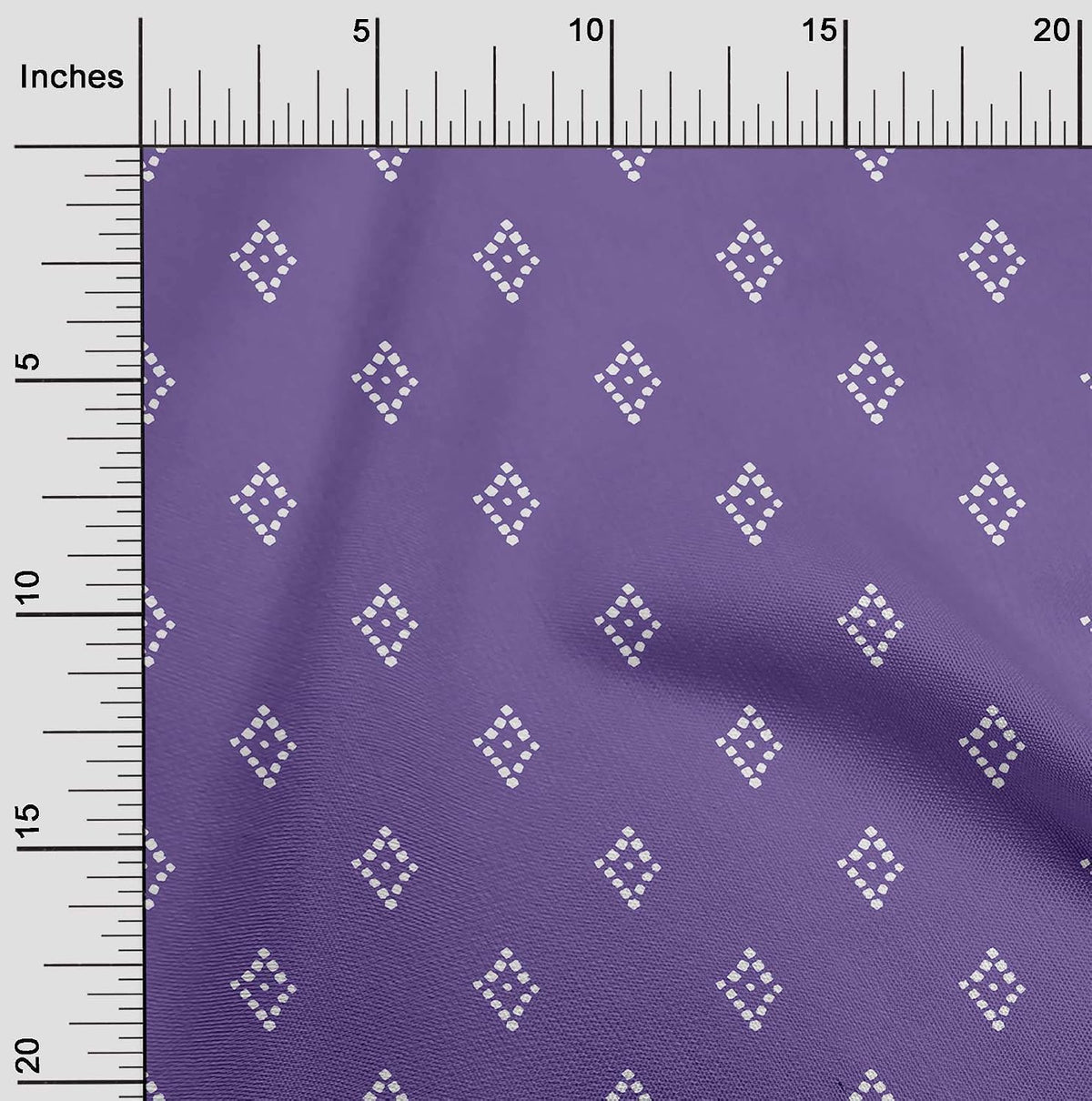 oneOone Cotton Poplin Purple Fabric Asian Batik Floral Quilting
