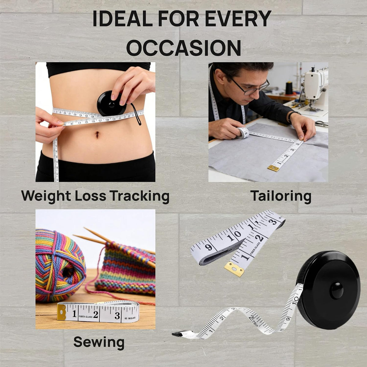 Soft Tape Measure for Body Measurements, 2-Pack 60" Flexible