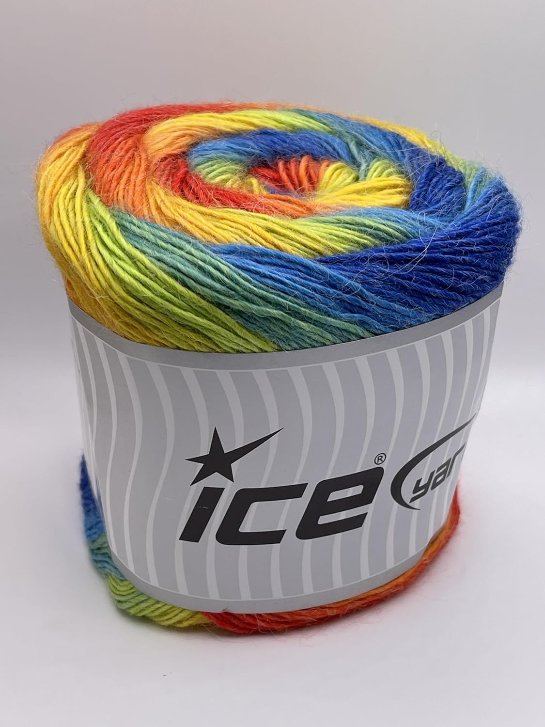 Rainbow Cake Alpaca Fine - Bue, Green, Yellow, Orange, Red - Alpaca