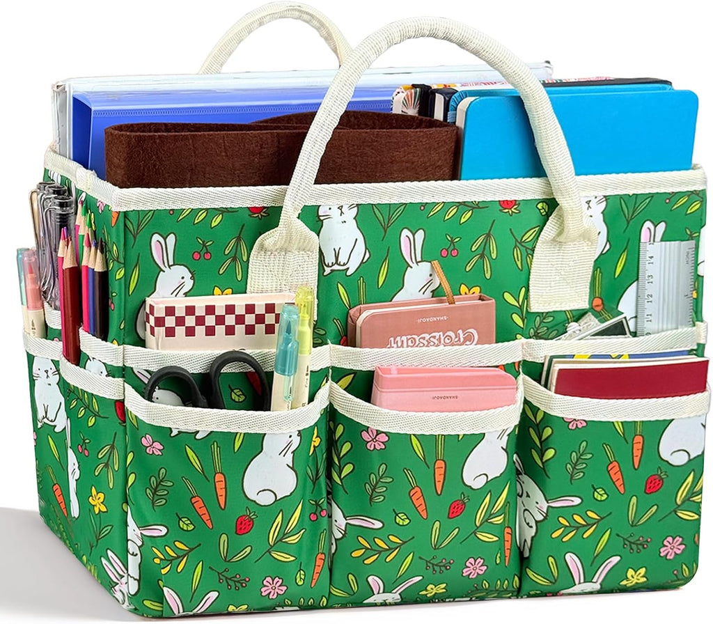 Craft Organizer Tote Bag, Large Art Storage Caddy with Multiple